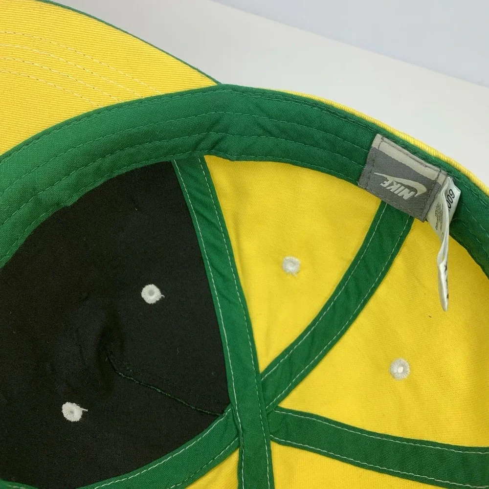 Green Yellow CHILD Nike Hat 2000s Adjustable Cotton Baseball Cap